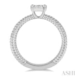 1/2 Ctw Firefly Lovebright Round Cut Diamond Cluster Ring in 14K White Gold