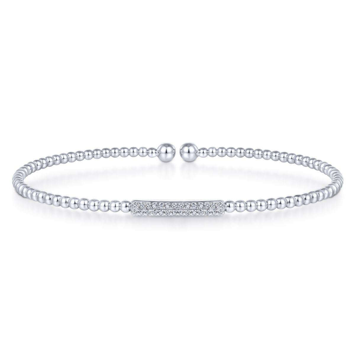 14 KT White Gold Bangle