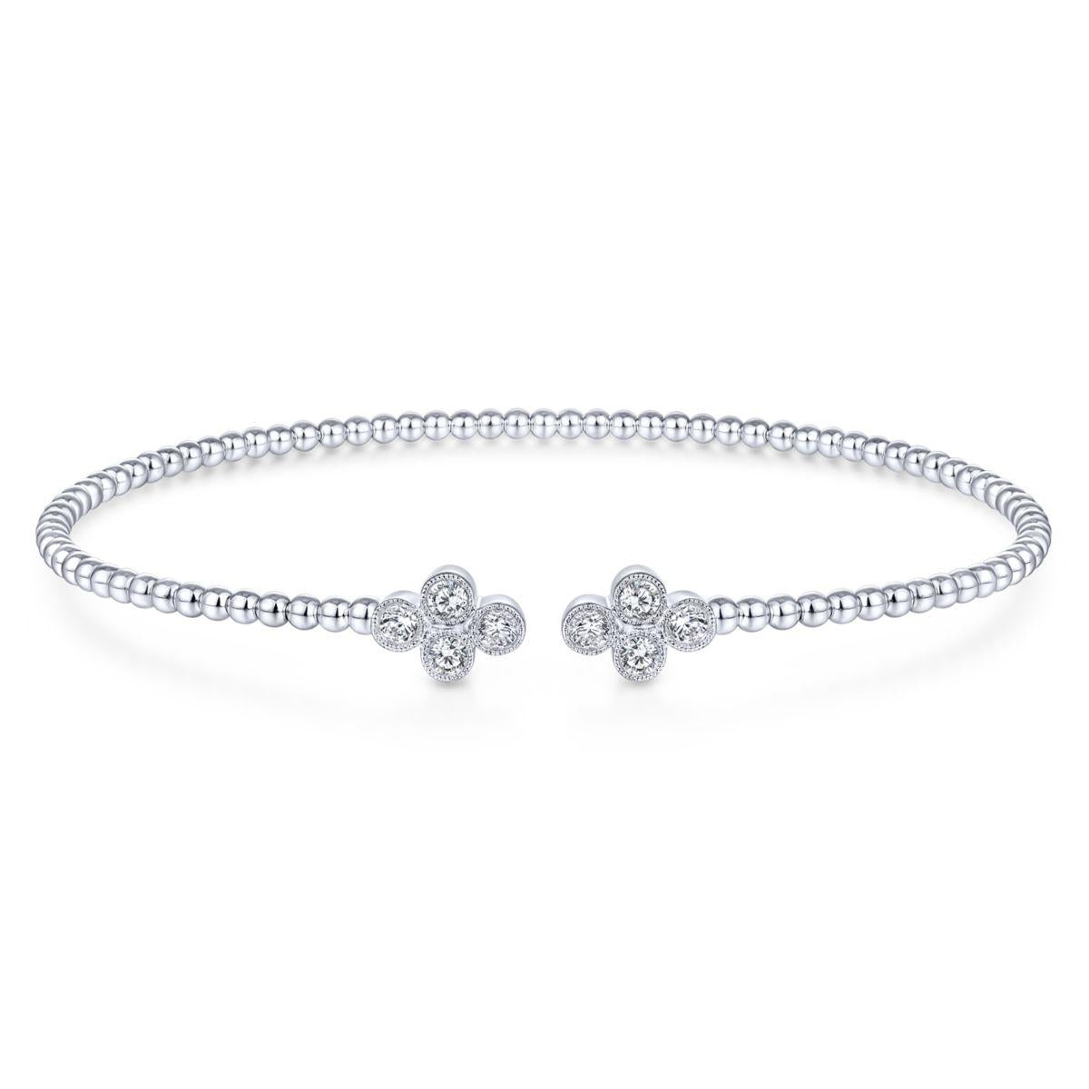 14 KT White Gold Bangle