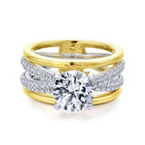 18 KT Free Form Engagement Ring