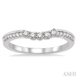 1/3 Ctw Round Cut Diamond Wedding Band in 14K White Gold