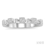 3/8 Ctw Marquise and Princess Cut Diamond Ladies Band in 14K White Gold