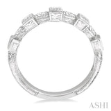3/8 Ctw Marquise and Princess Cut Diamond Ladies Band in 14K White Gold