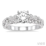 1/6 ctw Diamond Semi-Mount Engagement Ring in 14K White Gold