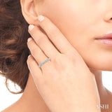1/4 ctw V Shape Round Cut Diamond Matching Wedding Band in 14K White Gold