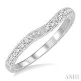 1/6 ctw Round Cut Diamond Wedding Band in 14K White Gold