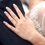 1.00 ctw Diamond Lovebright Bridal Set with 3/4 ctw Engagement Ring and 1/5 ctw Wedding Band in 14K Yellow and White Gold