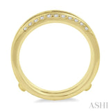 1/3 ctw Round Cut Diamond Insert Ring in 14K Yellow Gold