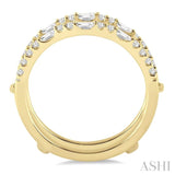 1/2 ctw Baguette and Round Cut Diamond Insert Ring in 14K Yellow Gold