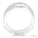 3/8 ctw Round Diamond Insert Ring in 14K White Gold