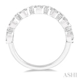 1.00 ctw Jointed Circular Mount Lovebright Diamond Cluster Ring in 14K White Gold