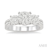 3/4 ctw Lovebright Round Cut Diamond Ring in 14K White Gold