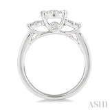 3/4 ctw Lovebright Round Cut Diamond Ring in 14K White Gold