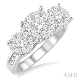 2.00 ctw Lovebright Round Cut Diamond Ring in 14K White Gold