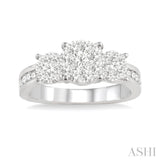 1/2 ctw Lovebright Round Cut Diamond Ring in 14K White Gold