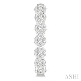 1.00 ctw Round Cut Lovebright Diamond Hoop Earrings in 14K White Gold