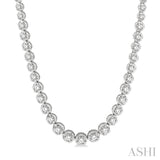 3 ctw Round Cut Diamond Illusion Necklace in 10K White Gold