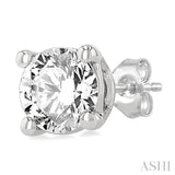 3/4 ctw Round Cut Diamond Stud Earring in 14K White Gold