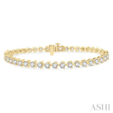 6.00CT RDDM 3 Prong Tennis Bracelet YG 14K-G*