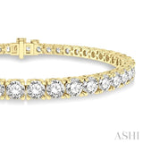 8 Ctw Round Cut Diamond Tennis Bracelet in 14K Yellow Gold