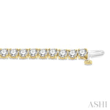 9 Ctw Round Cut Diamond Tennis Bracelet in 14K Yellow Gold