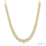 2 ctw Round Cut Diamond Illusion Necklace in 10K Yellow Gold