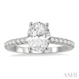 1/3 ctw Semi-Mount Diamond Engagement Ring in 14K White Gold