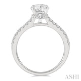 1/3 ctw Semi-Mount Diamond Engagement Ring in 14K White Gold