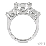 3.00 ctw Lovebright Round Cut Diamond Ring in 14K White Gold