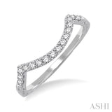 1/5 ctw Round Cut Diamond Wedding Band in 14K White Gold