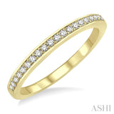 1/10 ctw Round Cut Diamond Wedding Band in 14K Yellow Gold