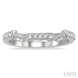 1/6 Ctw Round Cut Diamond Wedding Band in 14K White Gold
