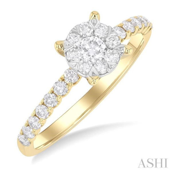 1/2 ctw Lovebright Circular Shaped Round Cut Diamond