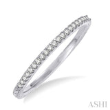 1/10 Ctw Round Cut Diamond Wedding Band in 14K White Gold