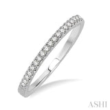 1/6 Ctw Round Cut Diamond Wedding Band in 14K White Gold