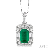 Gemstone & Diamond Pendant