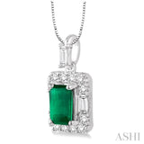 Gemstone & Diamond Pendant