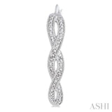 Silver Infinity Shape Diamond Earrings