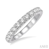 3/4 Ctw Round Cut Diamond Wedding Band in 14K White Gold