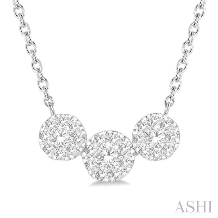 Lovebright Essential Three Stone Diamond Necklace