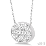 Oval Shape Lovebright Essential Diamond Necklace