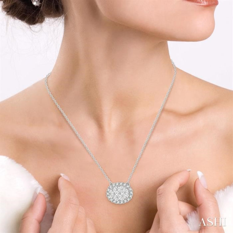 Channel-Set Diamond Scatter Necklace 14K Rose Gold
