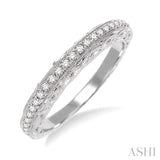 1/5 Ctw Round Cut Diamond Matching Wedding Band in 14K White Gold