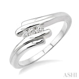 Silver Channel Set Diamond Fashion Ring