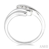 Silver Channel Set Diamond Fashion Ring