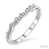 1/20 Ctw Round Cut Diamond Wedding Band in 14K White Gold