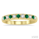 Gemstone & Diamond Wedding Band