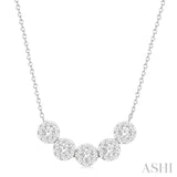 5 Stone Lovebright Essential Diamond Necklace