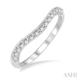 1/3 Ctw Round Cut Diamond Wedding Band in 14K White Gold