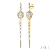 Pear Shape Lovebright Diamond Long Earrings